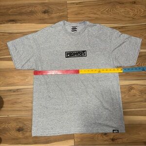 Broken Promises Graphic Devil Drank Shirt XL Gray Short Sleeve Skater NWOT Punk